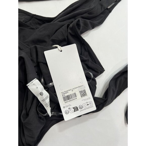 Lululemon Wundermost Ultra-Soft Nulu Square-Neck Bodysuit in Black - Picture 3 of 3